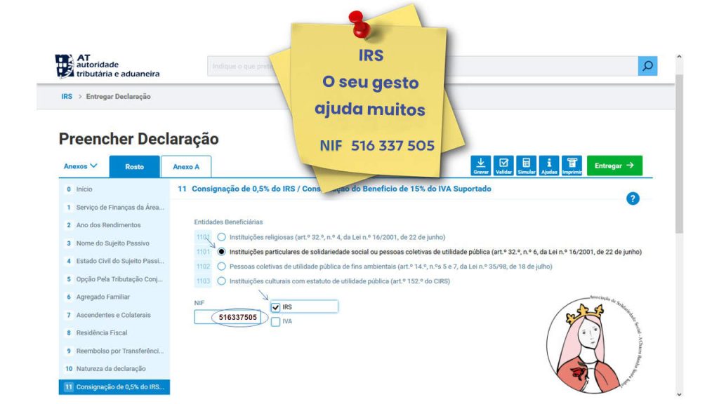 Consignação de IRS